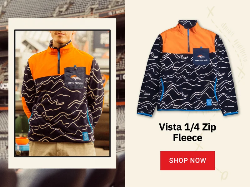 Topo Broncos Vista 1/4 Zip Fleece