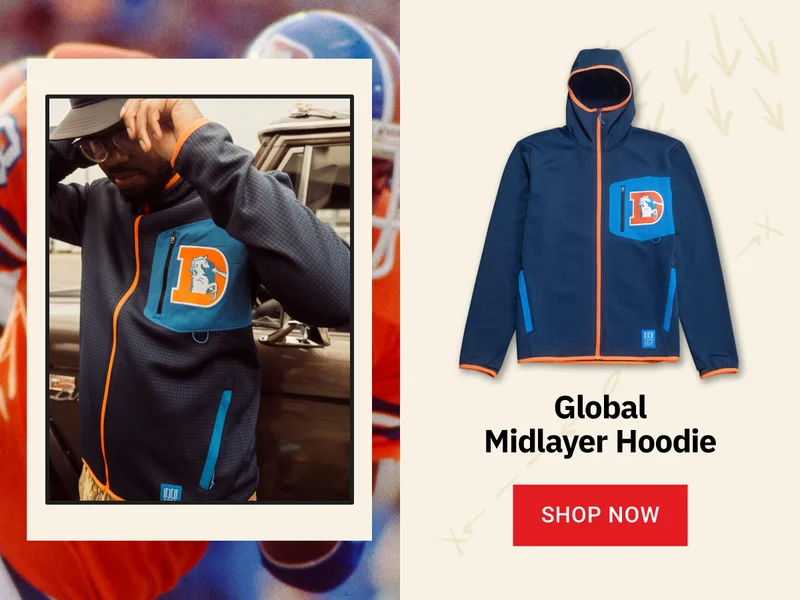 Topo Broncos Global Midlayer Hoodie