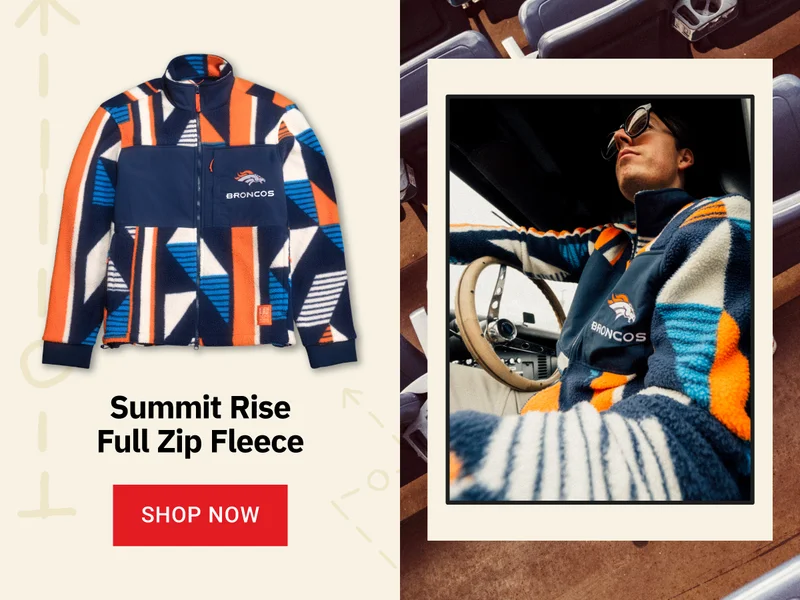 Topo Broncos Summit Rise Full Zip Fleece