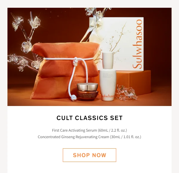 20% Off Holiday Sets and select products Cult Classics Set