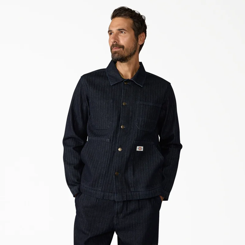 Image of Selvedge Herringbone Barn Denim Jacket