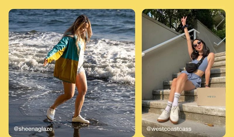 Photos from Vessi customers wearing their brand new Courtside Classics. @sheenaglaze. @westcoastcass.