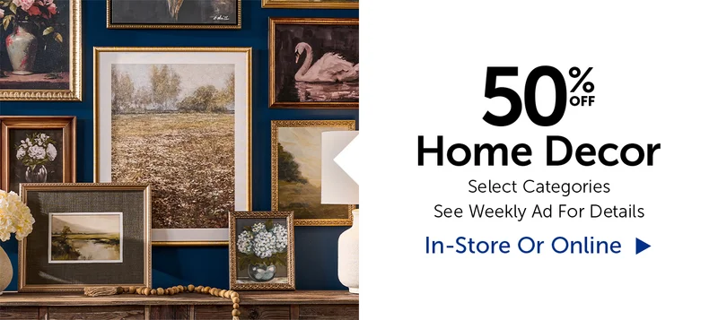 50% Off Home Decor - Select Categories
