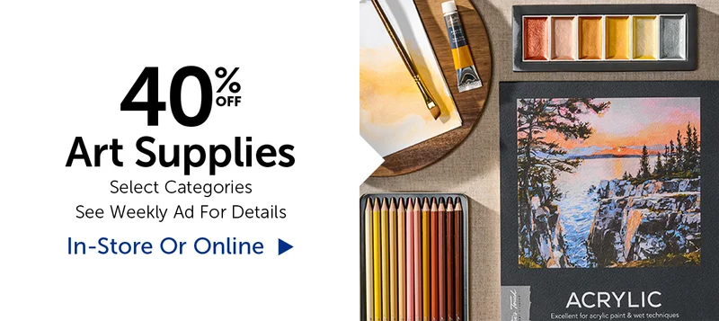 40% Off Art Supplies - Select Categories