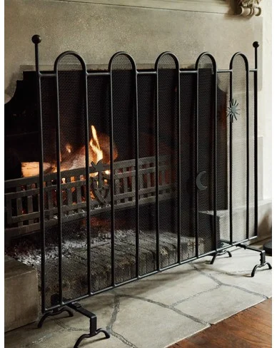 Este Fireplace Screen by Sarah Sherman Samuel - Black