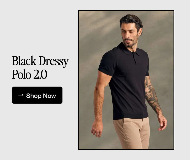 Black Dressy Polo 2.0