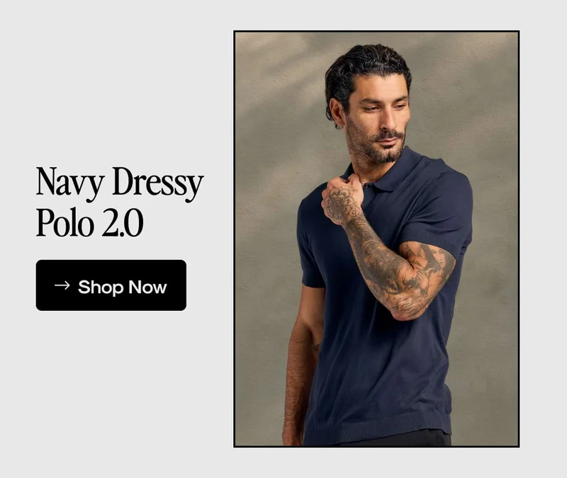 Navy Dressy Polo 2.0