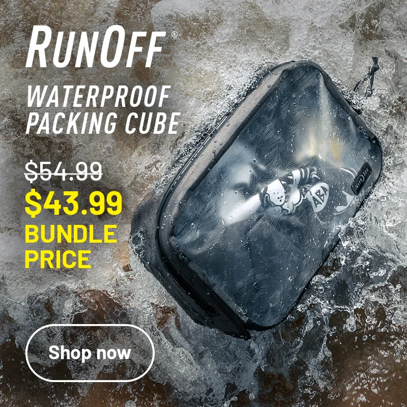 RunOff® Waterproof Packing Cube | $43.99 BUNDLE PRICE