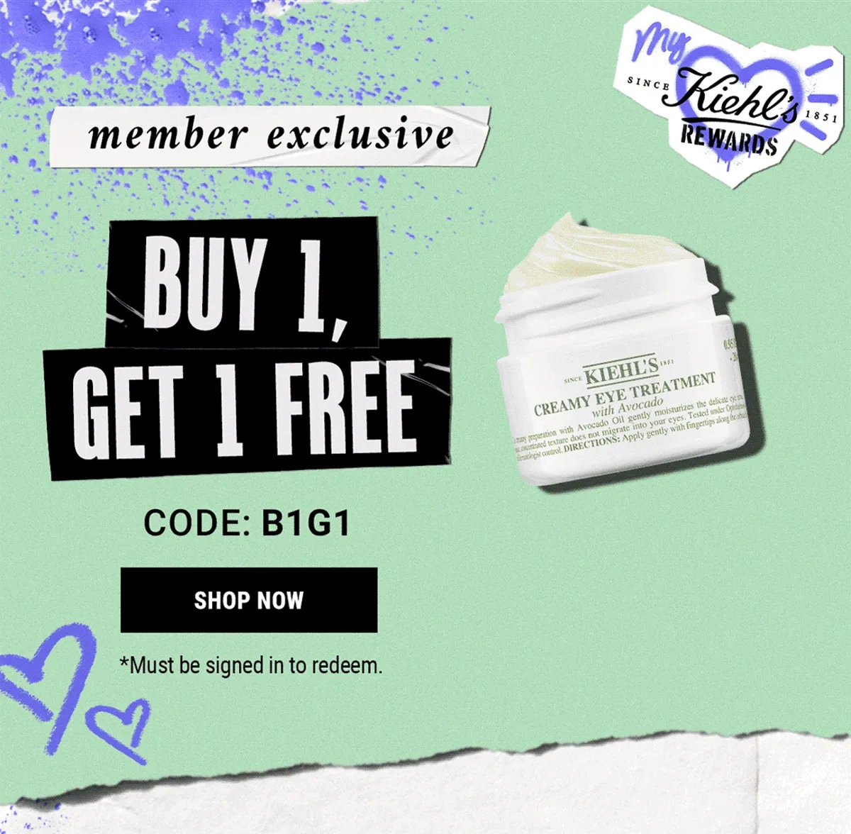 BUY 1, GET 1 FREE