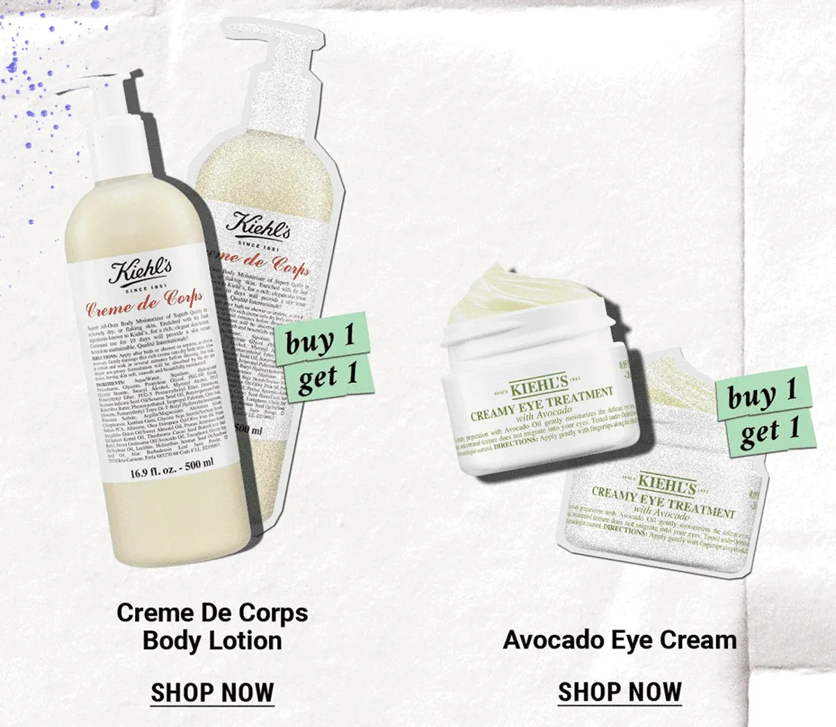 Creme De Corps Body Lotion and Avocado Eye Cream
