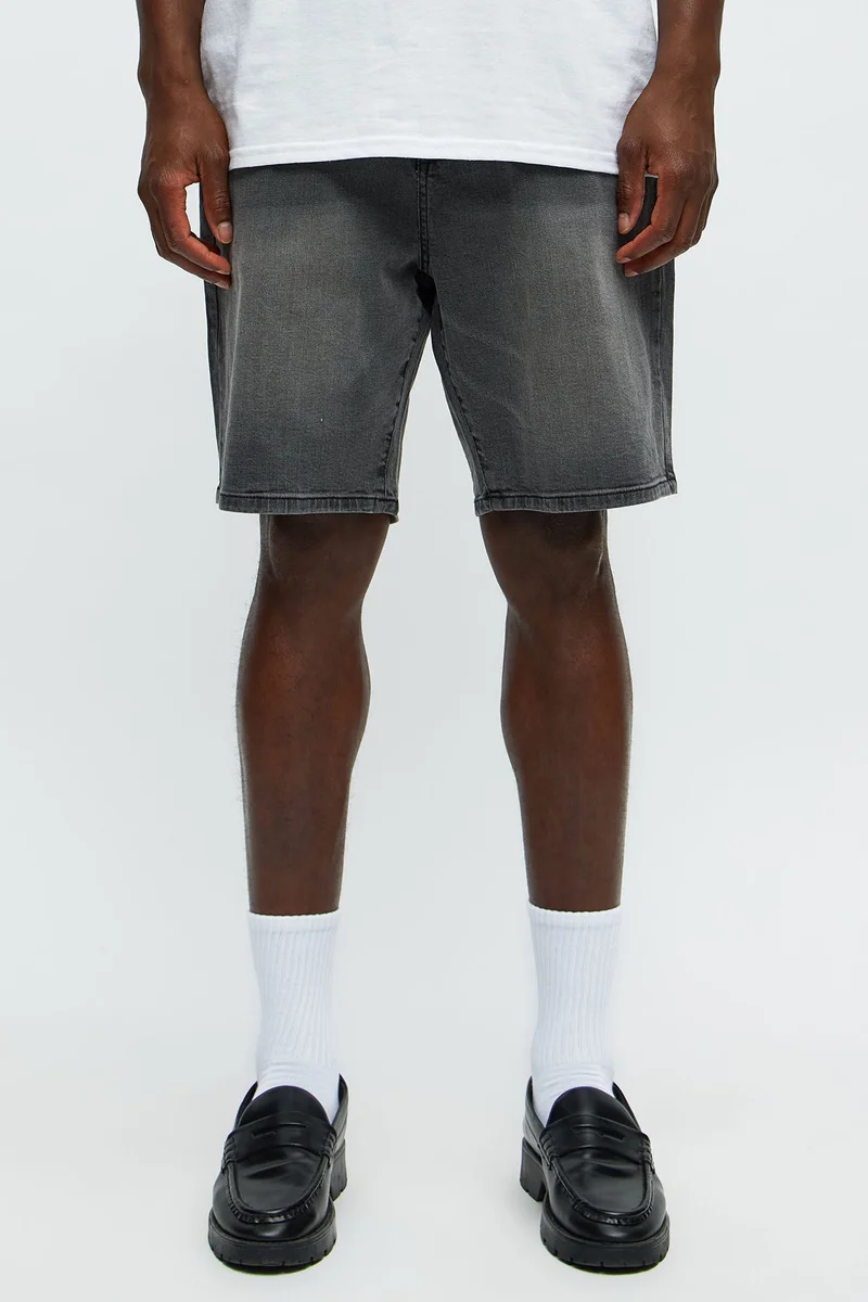 Image of Cornell Slim Denim Shorts - Black Wash