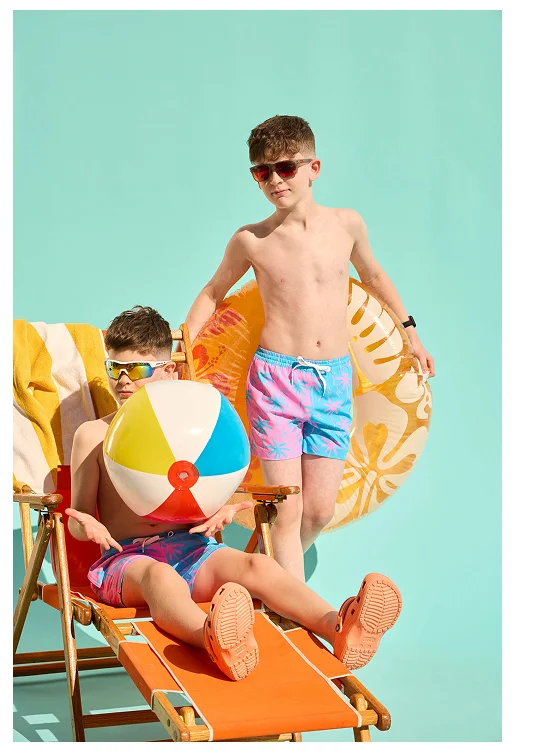 Boys Lined Classic Swim Trunk: The Prince Of Prints