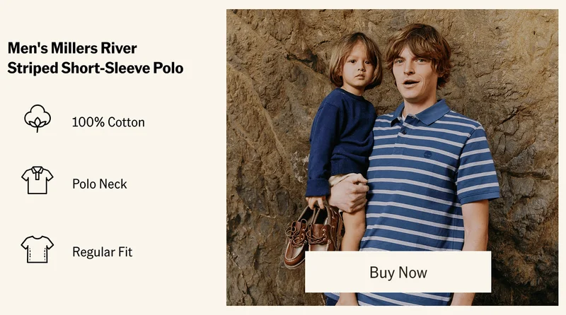 Men's Millers River Striped Short-Sleeve Polo