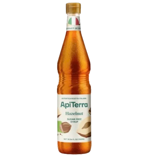 Image of ApiTerra Sugar Free Hazelnut Coffee, Tea and Cocktail Syrup