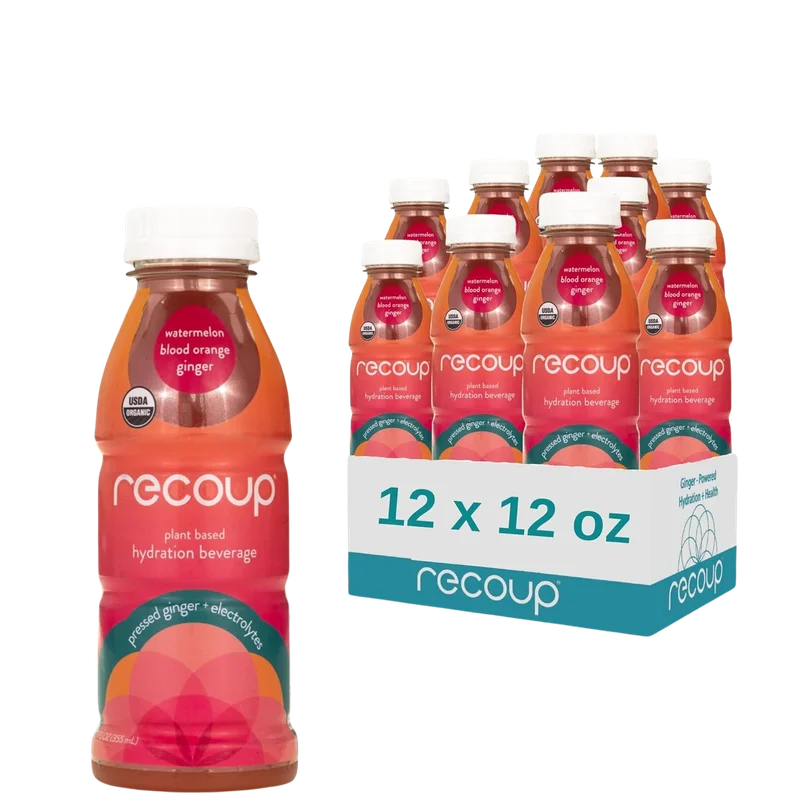 Image of Recoup Organic Watermelon - Blood Orange - Ginger Plant-Based Hydration Beverage