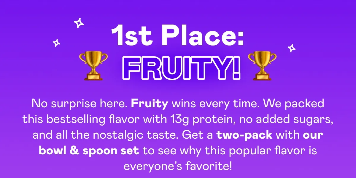 1st Place: FRUITY!