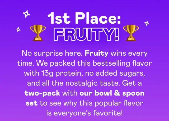 1st Place: FRUITY!