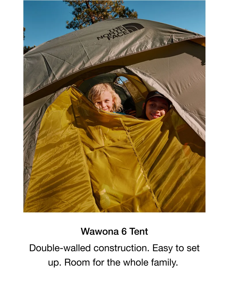 Wawona 6 Tent. Double-walled construction. Easy to set up. Room for the whole family.