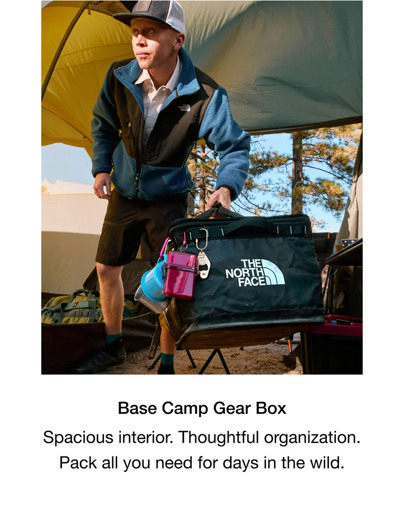 Base Camp Gear Box. Spacious interior. Thoughtful organization. Pack all you need for days in the wild.