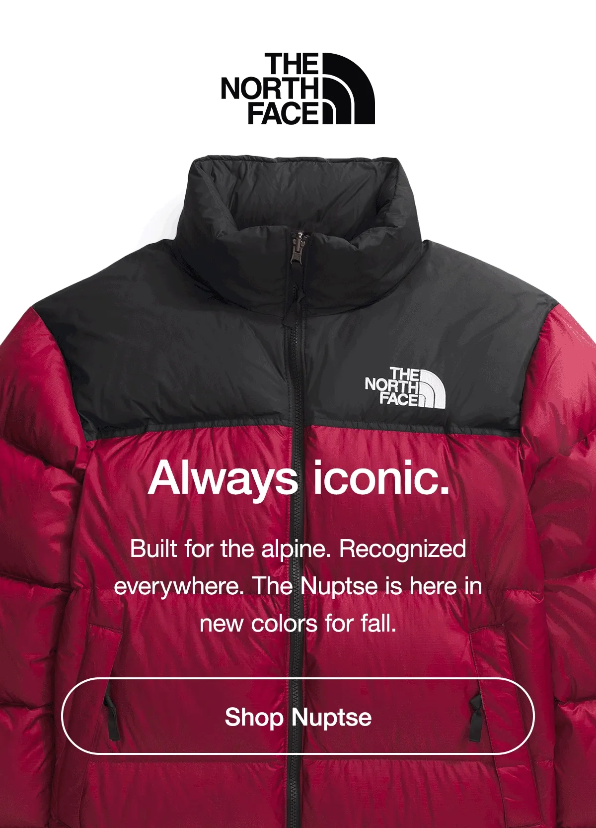 The North Face - Always iconic. Built for the alpine. Recognized everywhere. The Nuptse is here in new colors for fall. Shop Nuptse