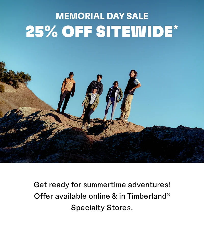 Memorial Day Sale 25% off sitewide*