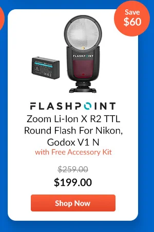 Flashpoint Zoom Li-Ion X R2 TTL Round Flash for Nikon (Godox V1 N)