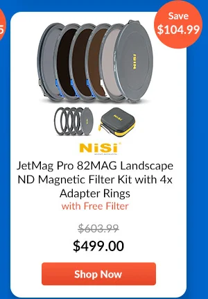 NiSi JetMag Pro 82MAG Landscape ND Magnetic Filter Kit with 4x Adapter Rings