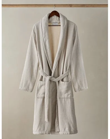 Ellery Organic Cotton Linen Robe-Medium