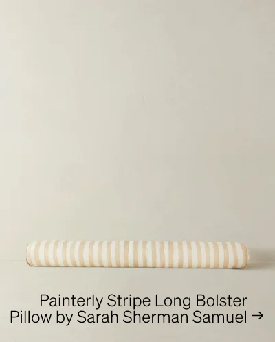 Shop Painterly Stripe Long Bolster Pillow
