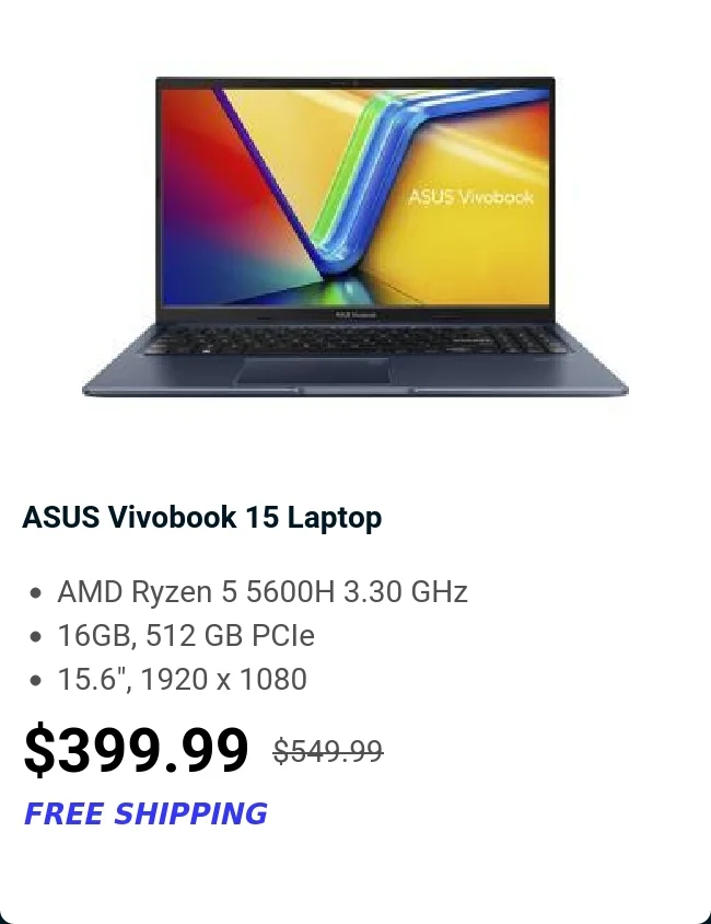 ASUS Vivobook 15 Laptop