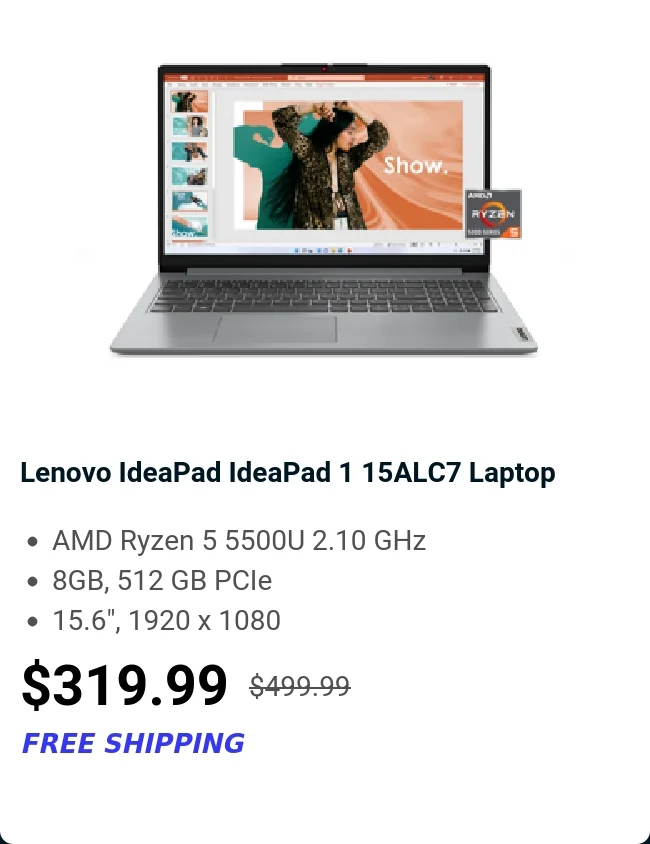 Lenovo IdeaPad IdeaPad 1 15ALC7 Laptop