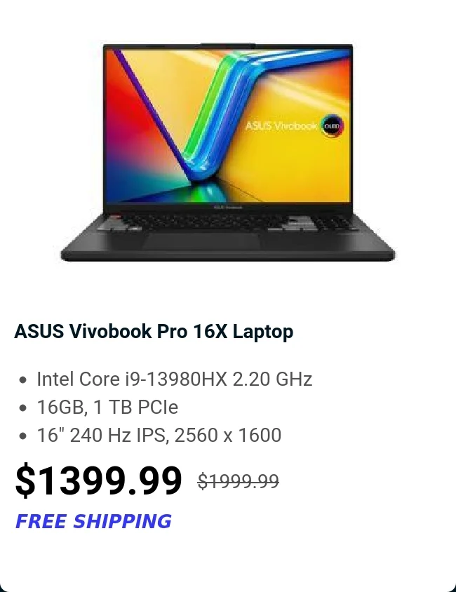 ASUS Vivobook Pro 16X Laptop