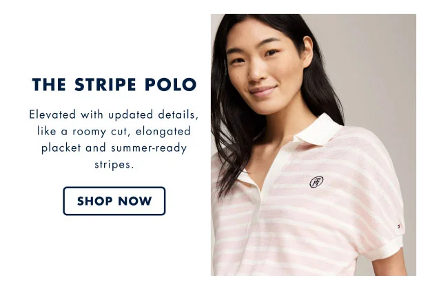 The stripe polo Elevated with updated details, like a roomy cut, elongated placket and summer-ready stripes. Shop now