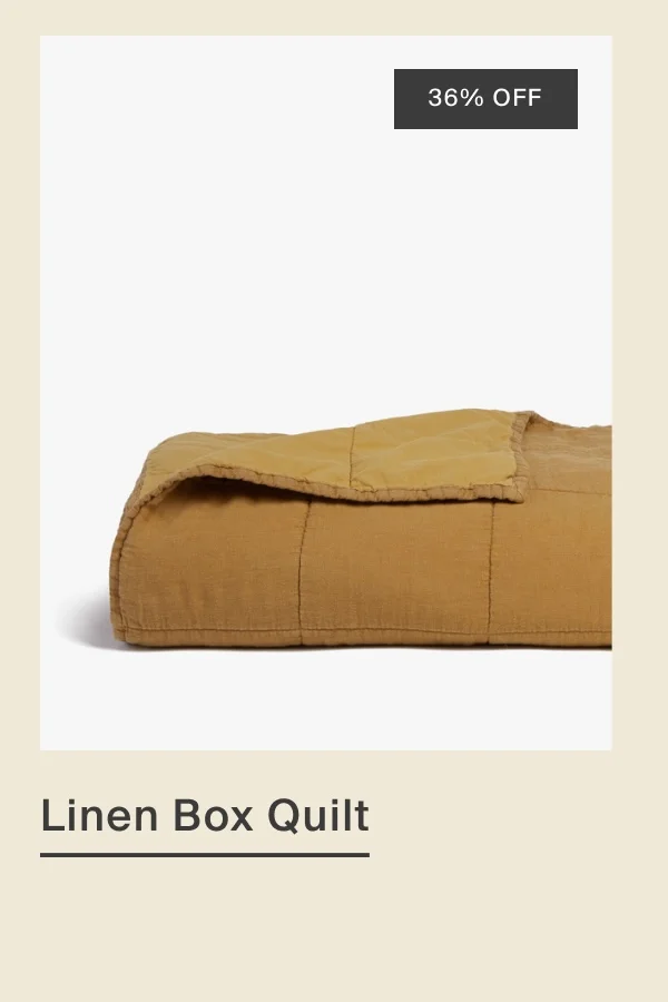 Linen Box Quilt in Ochre