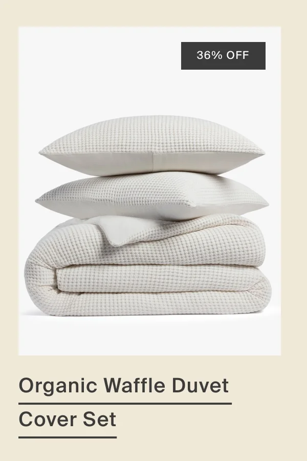 Organic Waffle Duvet Cover Set