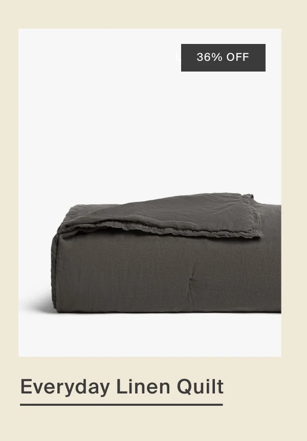 Everyday Linen Quilt in Shale