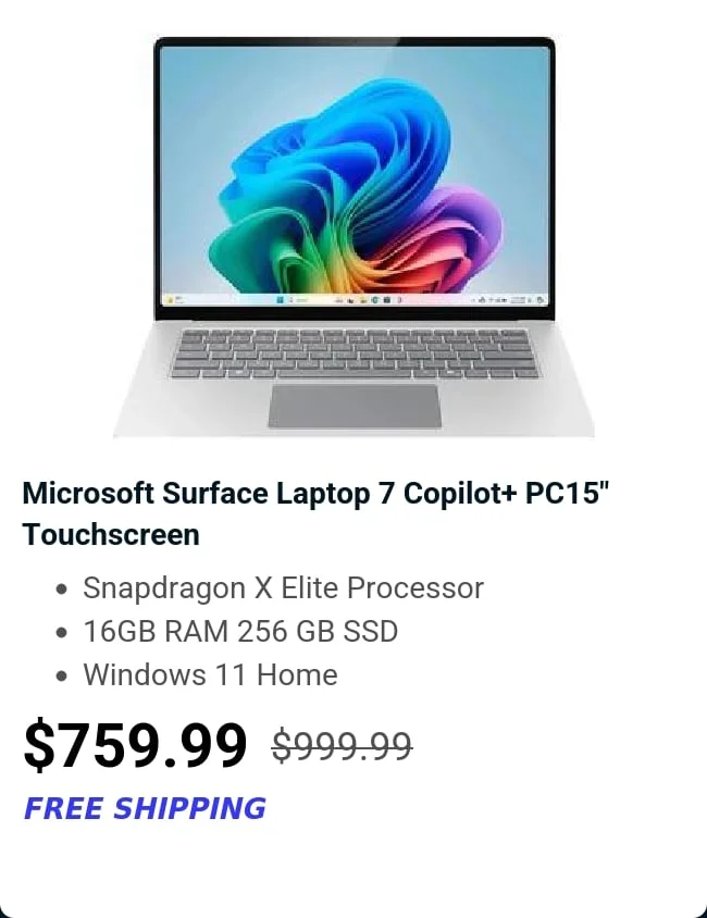 Microsoft Surface Laptop 7 Copilot+ PC&nbsp;15