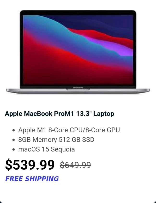 Apple MacBook Pro&nbsp;M1 13.3