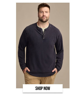 Big & Tall Long Sleeve Weekend Slub Henley Shop Now