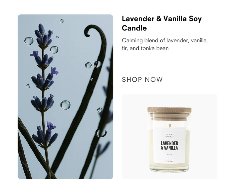 Lavender & Vanilla Soy Candle