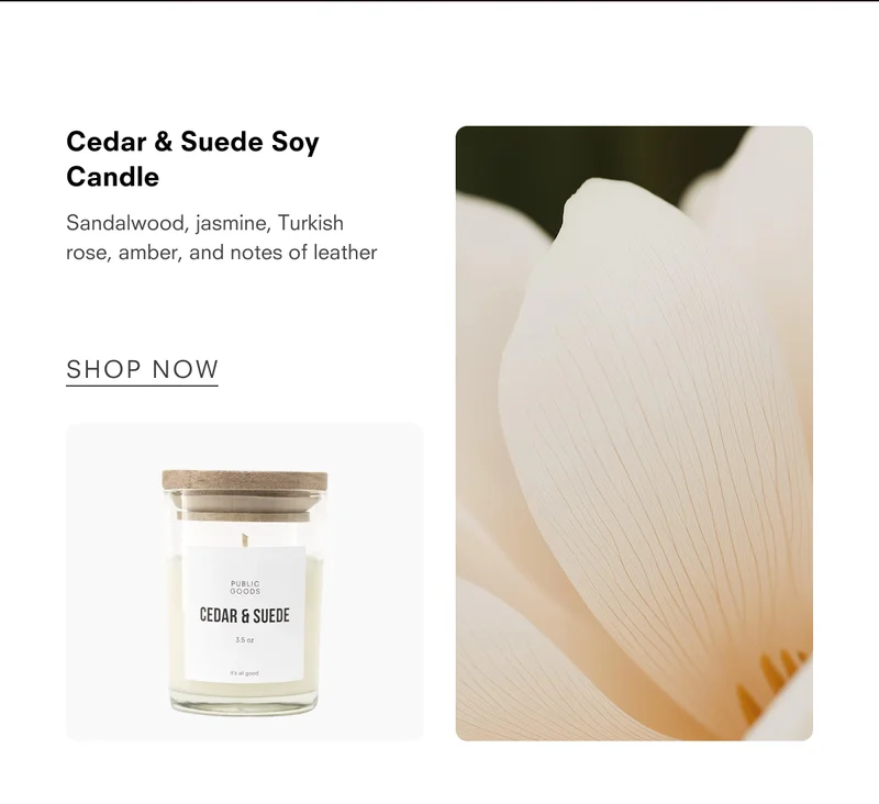 Cedar & Suede Soy Candle