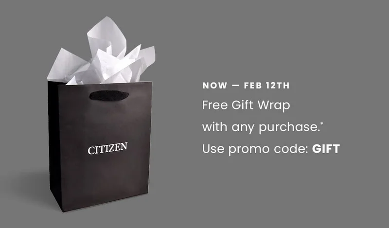 Now – Feb 12: Free Gift Wrap with any purchase with promo code: discount code*