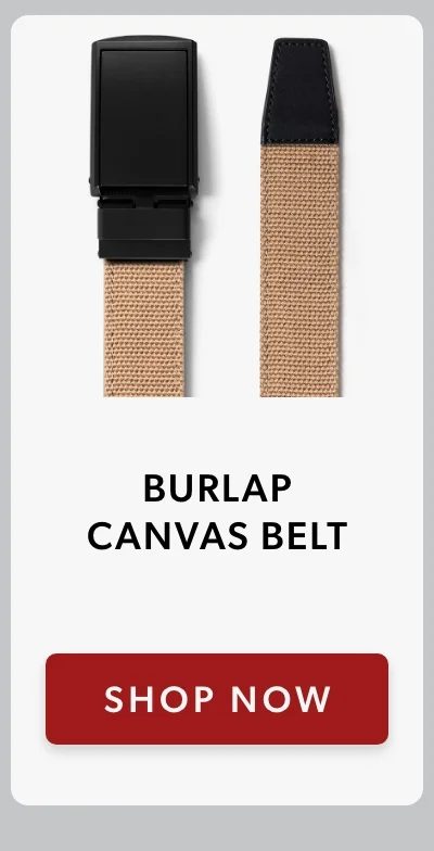 Burlap Canvas Belt