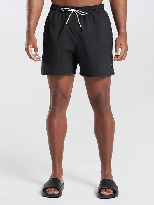 5'' SWIM SHORTS - BLACK.