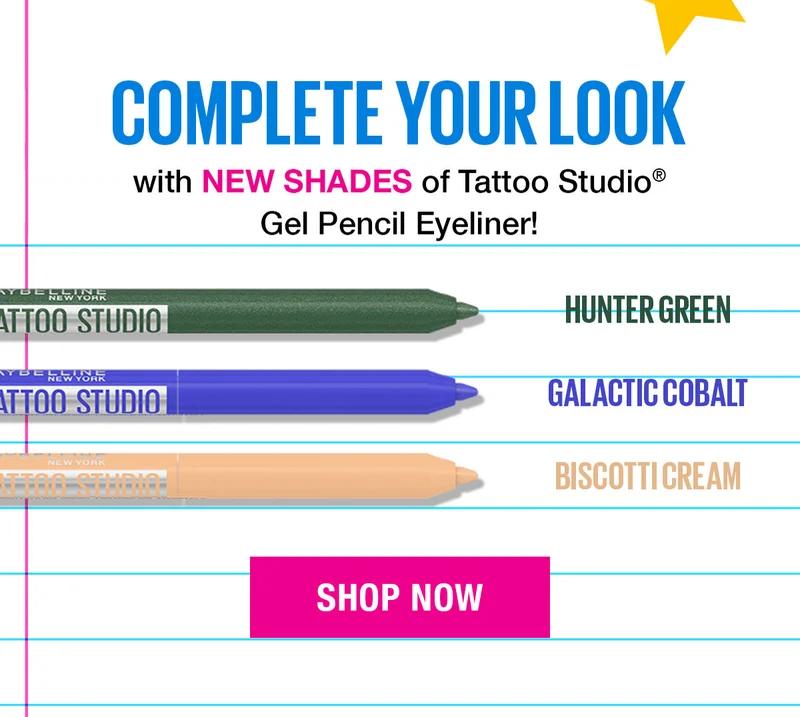Complete your look with NEW SHADES of Tattoo Studio Gel Pencil Eyeliner!