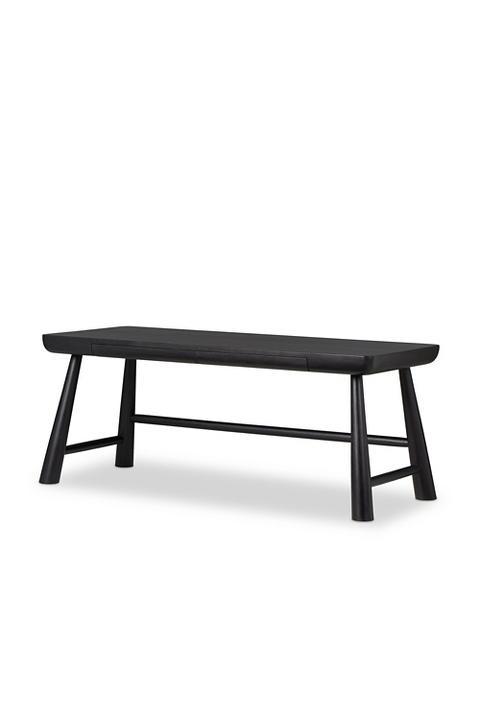 Lorik Rustic Acacia Wood Built-In Drawers Desk
