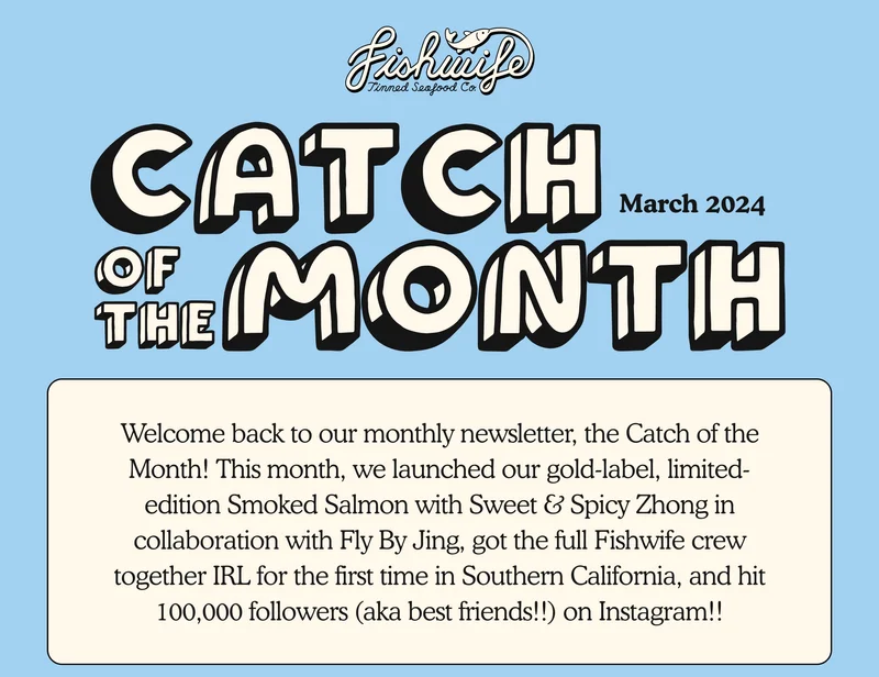 catch of the month