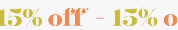 Score 15% off*