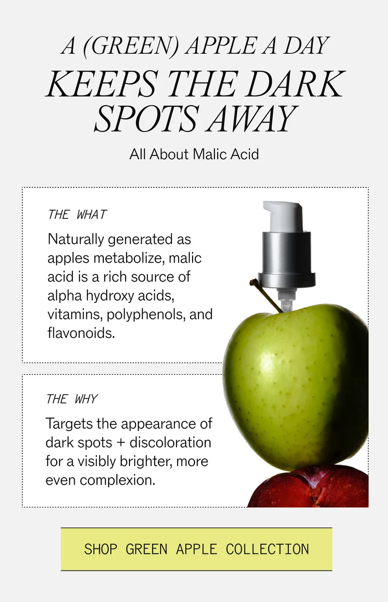 A green apple a day keep the dark spots away