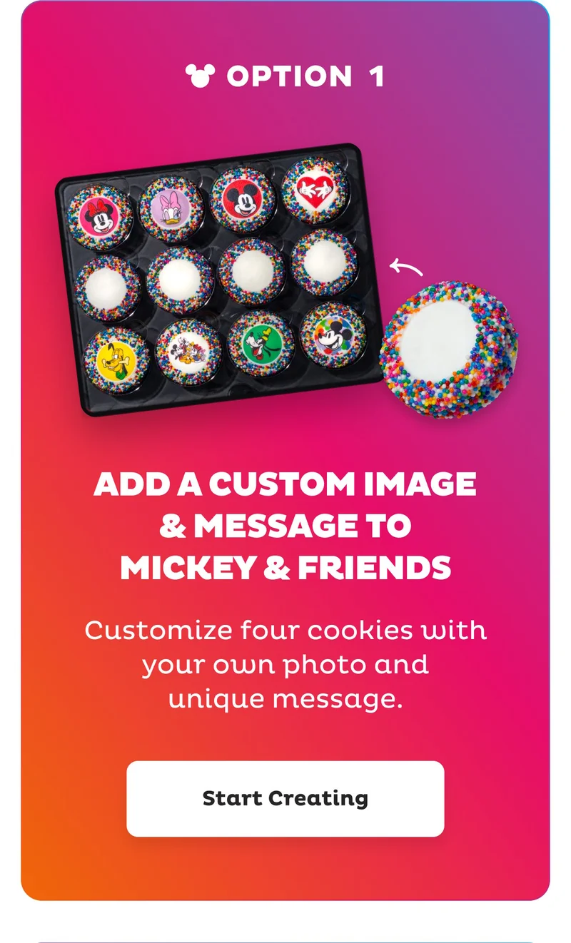 Option 1: Add a Custom Image & Message to Mickey & Friends